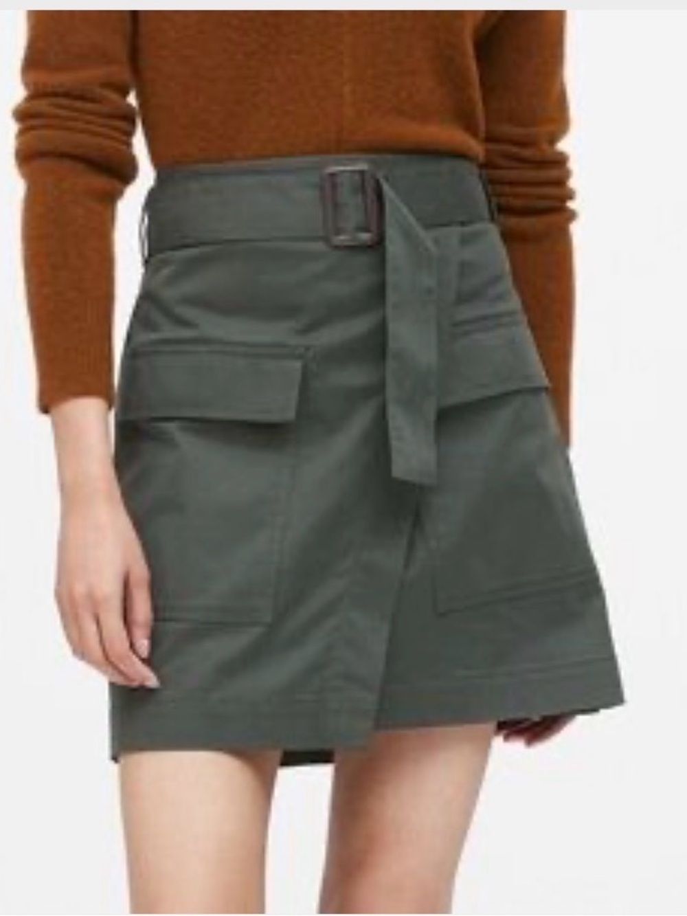 Banana Republic Utility Wrap Skirt in Flight Jacket Green size 6